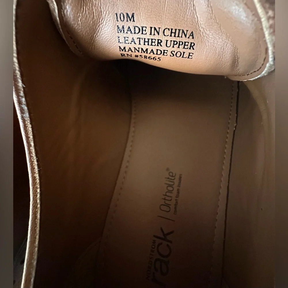 Nordstrom Rack Men’s ‎ Brown Leather Oxford Shoes - Size 10